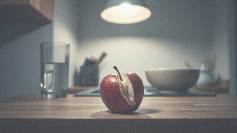 Jakie są zagrożenia związane z jedzeniem jabłek przed snem?